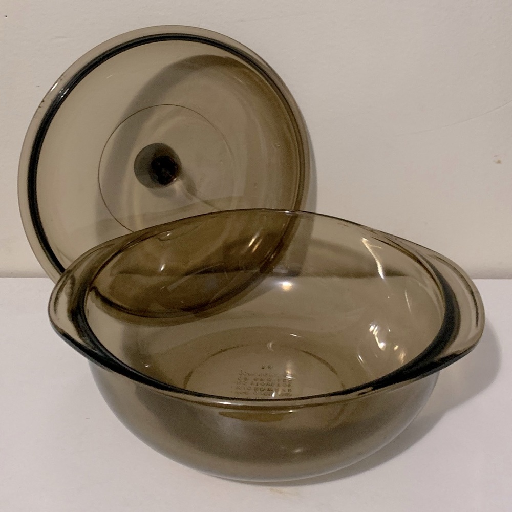 Vintage Stained Glass Pyrex Casserole Dish 1.5 qt.